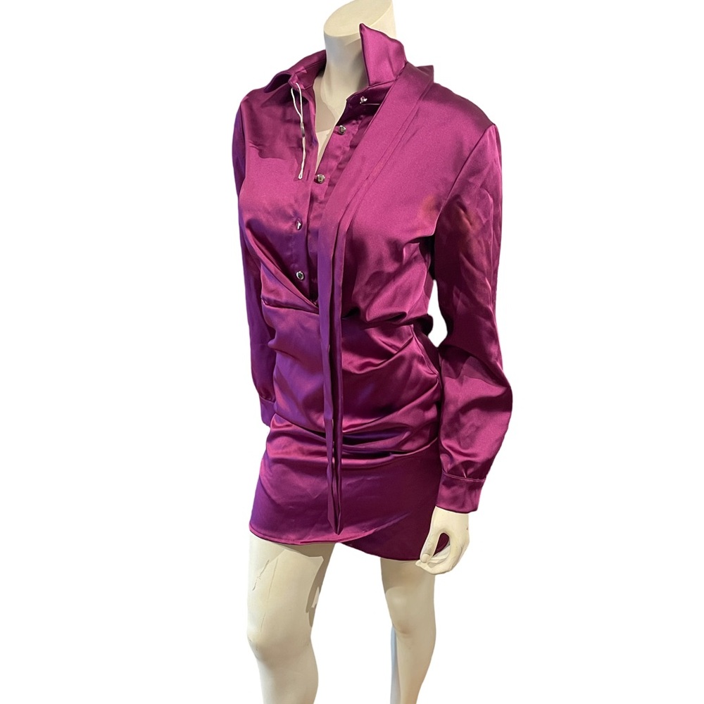 Vanessa Scott Button down Satin Shirt dress
